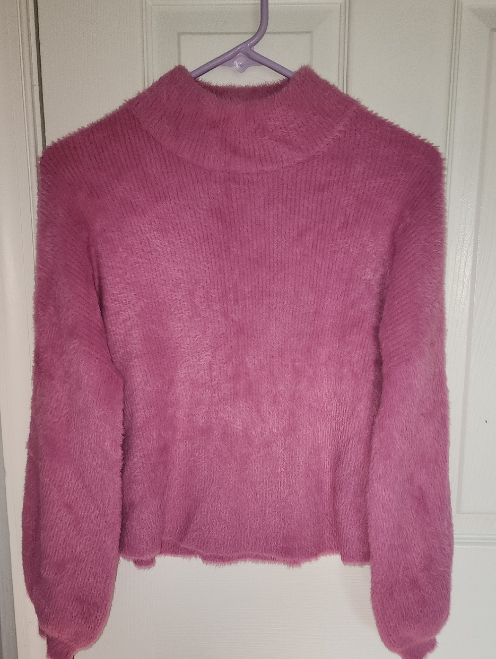 Truth By Republic Cozy Mock Neck Fuzzy Sweater - Pink
